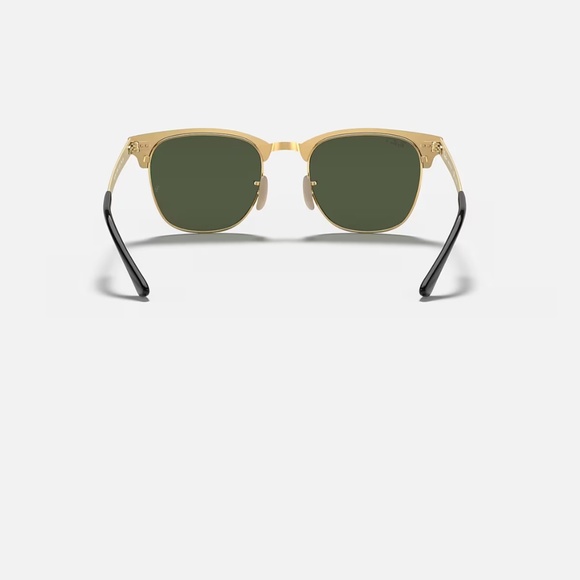 Ray-Ban Clubmaster Metal polarized sunglasses (RB3716). Black frame/green lenses - Picture 9 of 10